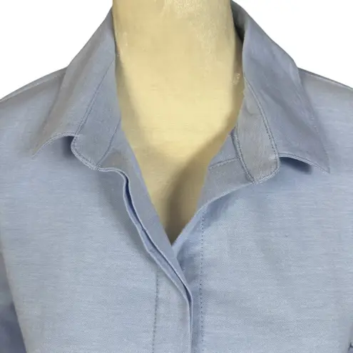 Habitat blue long sleeve collared button down shirt blouse size small