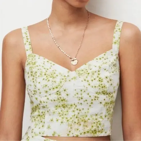 ALLSAINTS New All Saints Cassia Amanzi Printed Bustier Floral Bralette Crop Top Sz 10 $169
