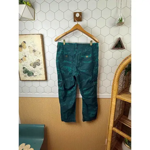 Anthropologie  Teal Camouflage Austin Straight Cargo Pants - Size - 29