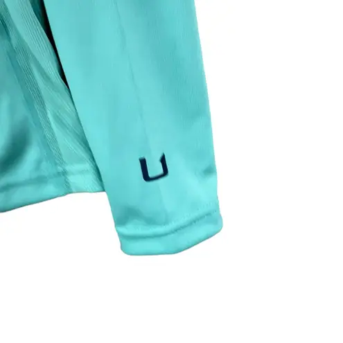 Huk Icon 1/4 Zip Pullover Shirt S Aqua Blue UPF Long Sleeve Performance Gorpcore