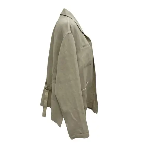 Caslon Linen Blend Casual Blazer Jacket Pockets Classic Beige size Medium