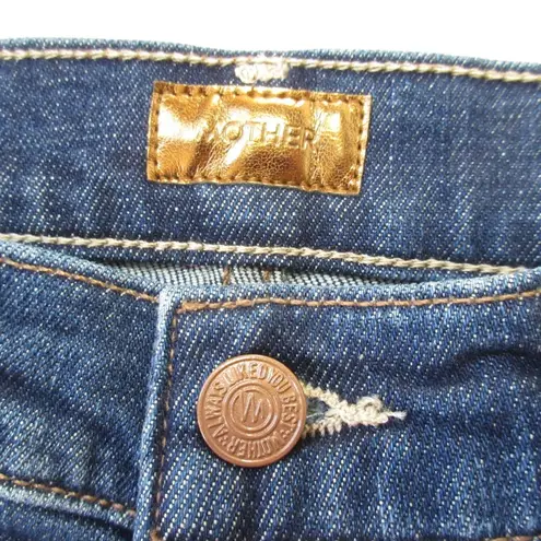 NWT Mother Mid Rise Smokin' Double Heel in Clothing Optional Stretch Jeans 28 Blue
