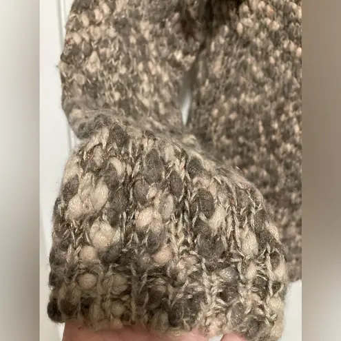 J. Jill Brown Multicolor Popcorn Knit Wool Blend Long Sleeve Sweater