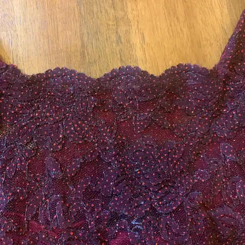 Onyx Nite NWT Dress 4 Ombré Red Sequin Sheath Lace Overlay Scalloped Neckline