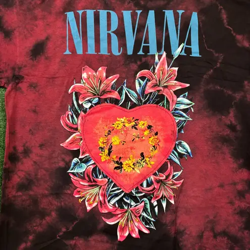 Nirvana Heart-Shaped Box Grunge Band Tie Dye T-Shirt Size 1X
