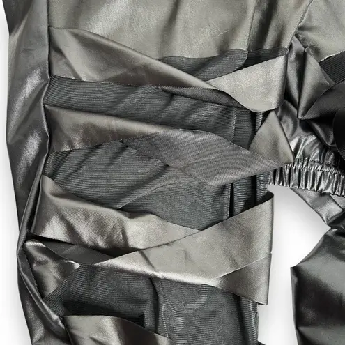 RARE Costume Beetlejuice Leather Pull On Pants Medium Black