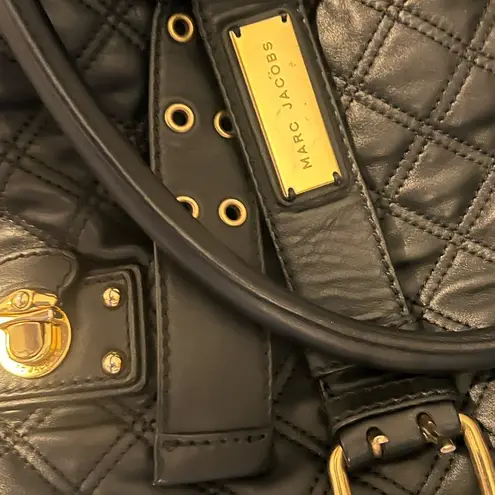 Marc Jacobs Like new large  black Quilted Leather Casey Tote Bag+ matching wallet
