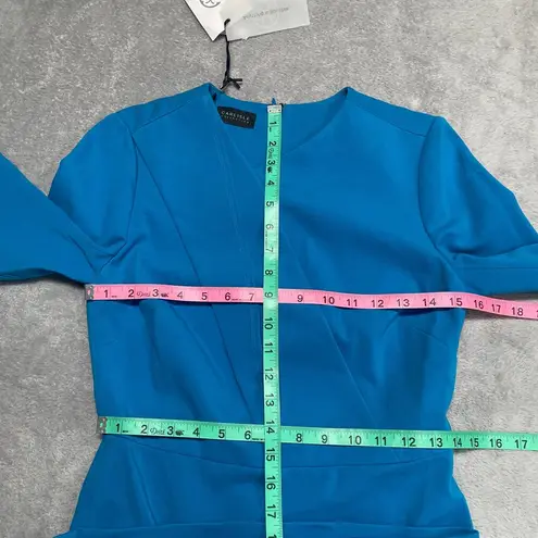 Carlisle Collection Dress Womens 2 Blue Valentine Sheath Classic Career Luxury