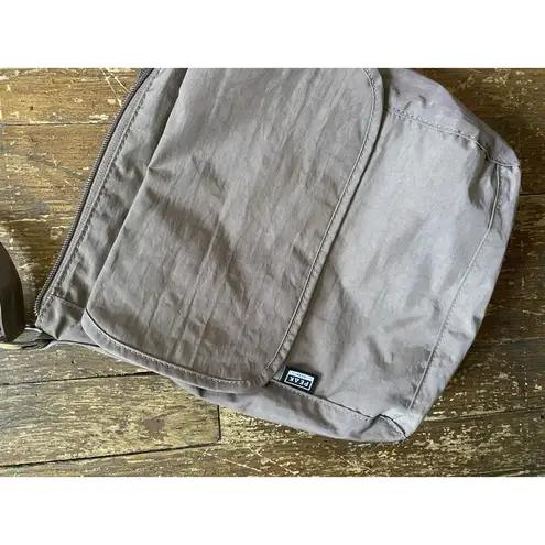 Brown Gray Multi Pocket Peak Gear Nylon Crossbody Purse w/RFID Blocking