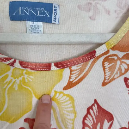 Y2k vintage hibiscus tshirt Orange Size XL