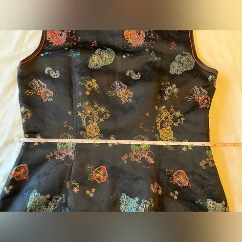 Vintage 90’s Solz Squirrel Cheongsam Qipao Dress Black Size 38 US Size S 4/5 EUC