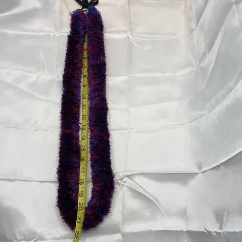 Hand Made Burgundy and Blue Eyelash Yarn Lei 21.5” Drop Class of 2023 Graduation