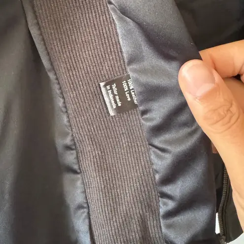 Jan Hilmer X Sparrow Falcon Hoodie Lambskin Moto Jacket Size 6 Black