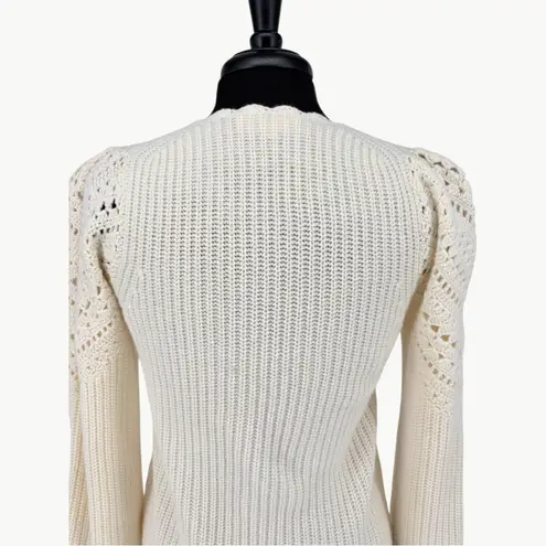 Sézane Moira Cardigan Jumper Sweater | Sz Small | Ecru (Off White)