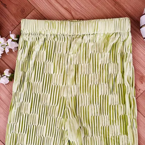 Lime Green Plisse Pants