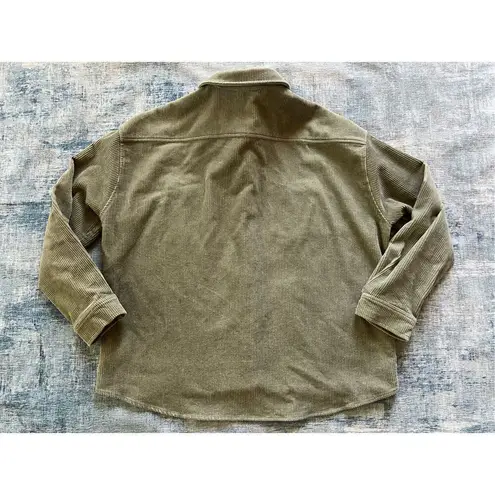 Mod Ref Olive Green Corduroy Button Front Shirt Jacket Shacket Women's XL