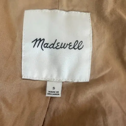 Madewell Linen Blend Gauze Neutral 2 Button Blazer Jacket Size Small