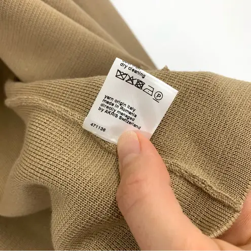 Akris Draped Wool and Mulberry Silk-Blend Cardigan Sand 4