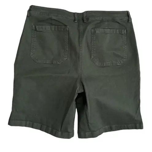 Boden NEW Karin Marsh Dark Green Chino 6” Shorts | US 10