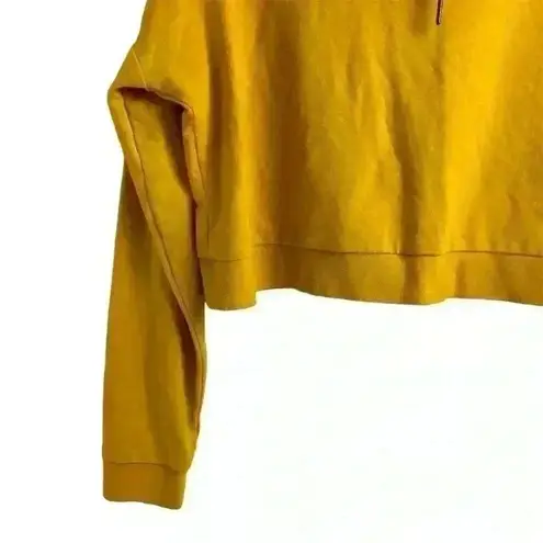Gabrielle Union Women's Yellow Cropped Hoodie T