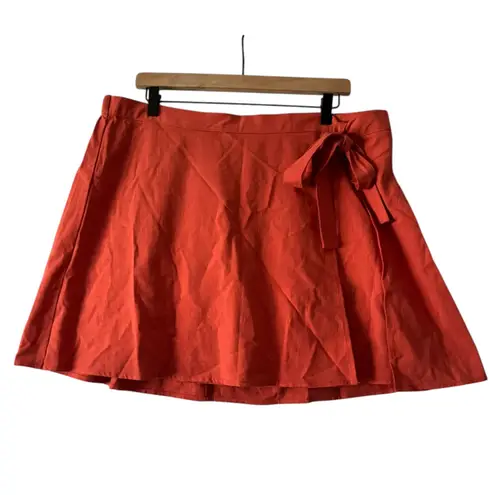A New Day  Women's Skirt XL Rust Tie Waist Elastic Pull On Casual - Image 2