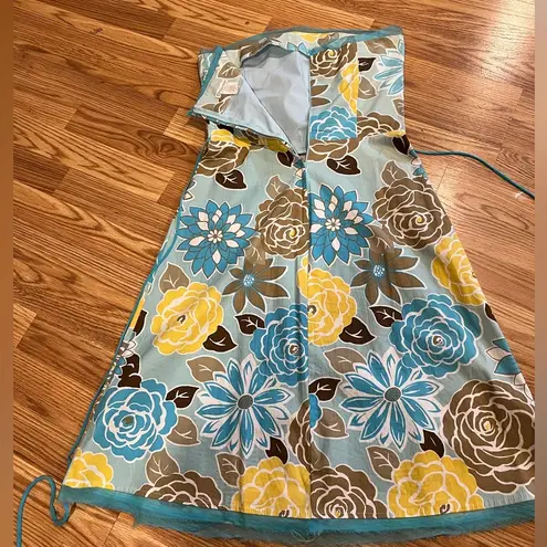 Rubber Ducky Productions Strapless floral print dress size L