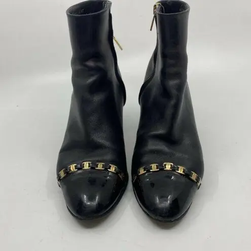 Salvatore Ferragamo Msrp$730 Booties W/ Gold signa