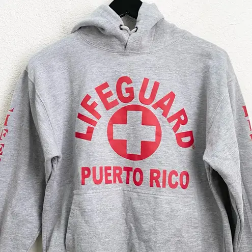 Lifeguard Puerto Rico Heathered Gray Pullover Hoodie Size S