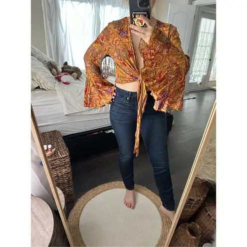 Sunrise to Moonshine Women’s M/L Crystal Beaded Festival Wrap Top Size M