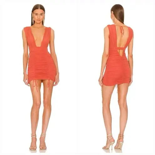 Michael Costello x REVOLVE Coen Mini Dress in Orange size small