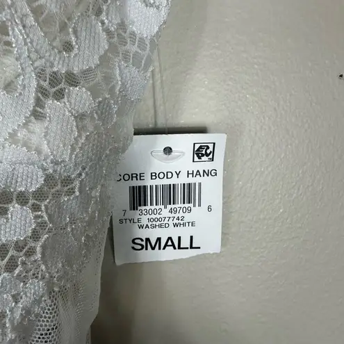 INC International Concepts Womens S White NWT Sheer Lace Mesh Thong Bodysuit