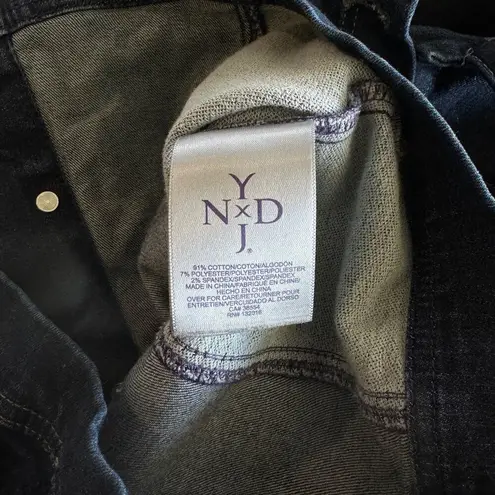 NYDJ X-Small Jean Jacket Button-Up Pockets Long Sleeve Stretch Denim Blue Womens