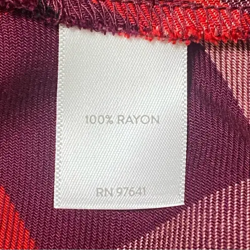 J Jill Burgundy Red Plaid V