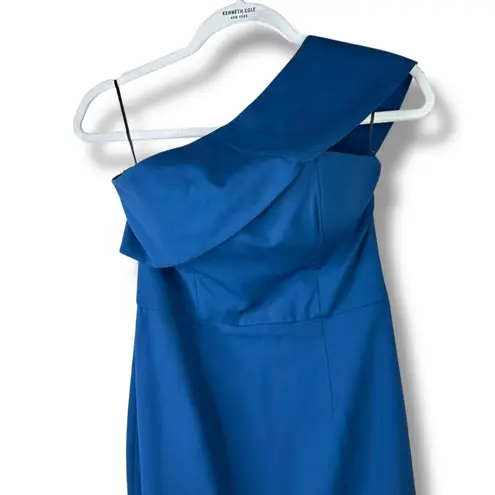 Yumi Kim NWT That Jazz Ink Blue One Shoulder Crepe Sheath Midi Dress Medium