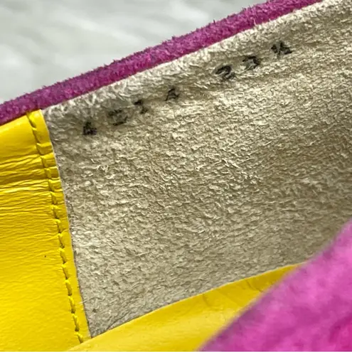 TSUMORI CHISATO Walk shoes flats with Pink Suede and embroidered Cats on top Size 7