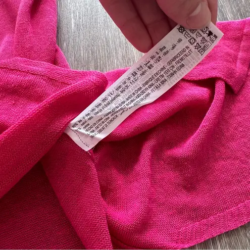 ZARA NEW ‎ linen bright pink oversized vest