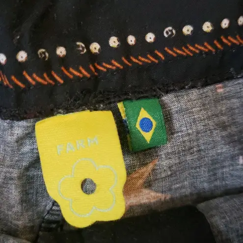 Farm Rio Celestial Starry Night Chic Edgy Feminine Dark Romantic Shorts Size M