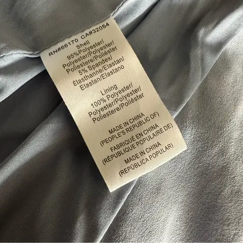 Hutch Anthropologie Draped Faux Suede Open Jacket Blazer Blue Gray Size S