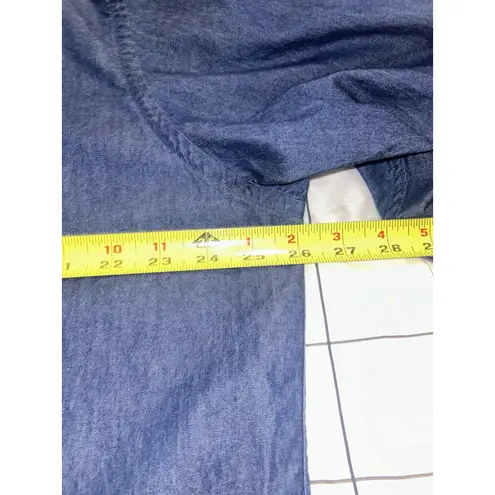 Ralph Lauren Button Up Blue Denim Slim Fit Long Sleeve Shirt sz 18 36/37