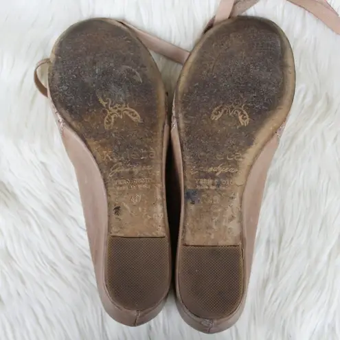 Kudeta Leather Covered Wedge Ankle Tie Shoes 40 10 Tan