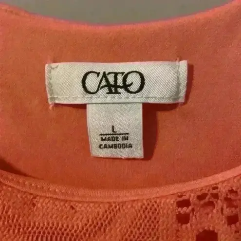 Cato Size large coral‎  short sleeve