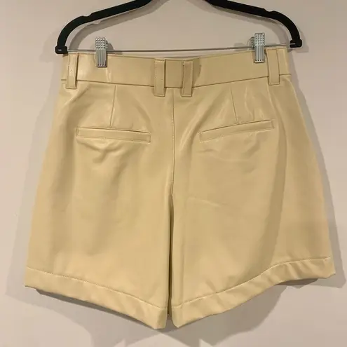 Abercrombie & Fitch  6 Inch Vegan Leather High Waist Shorts