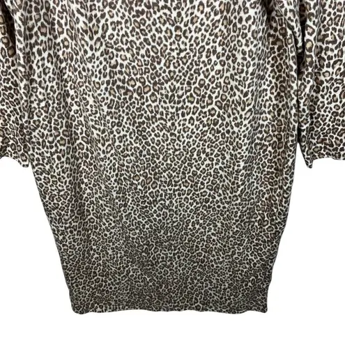 ASOS Curve Animal Print Long Dress Long Sleeves Women’s Plus Size 24 Brown
