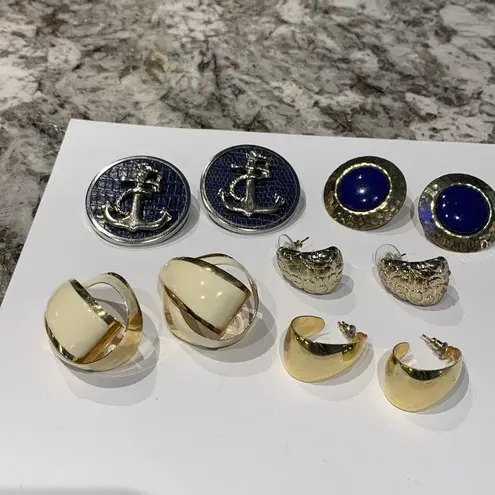 Lot Of 5 Costume Earrings Vintage