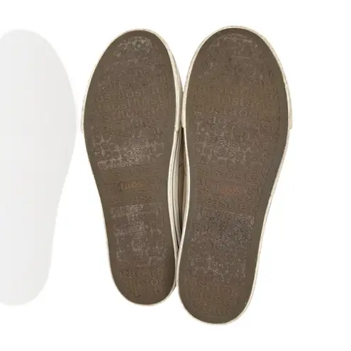 Taos Z Soul Canvas Sneakers Women's Size 9 Side Zip Lace Up Tan Beige Neutral