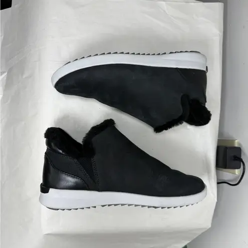 OLUKAI Womens Ankle Boots Shoes MALUA HULU Black Fleece Lined Sz 8