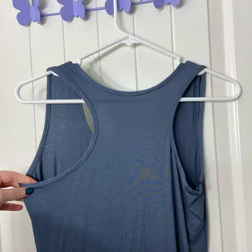 EUC Women’s racerback maxi stretch scoop neck thick strap sleeveless dress S/M Blue