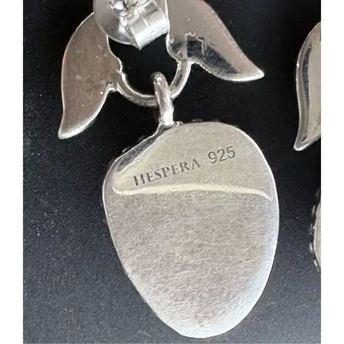 New Hespera 925 Sterling Silver & Kingman Turquoise Oval Dangle Drop Earrings