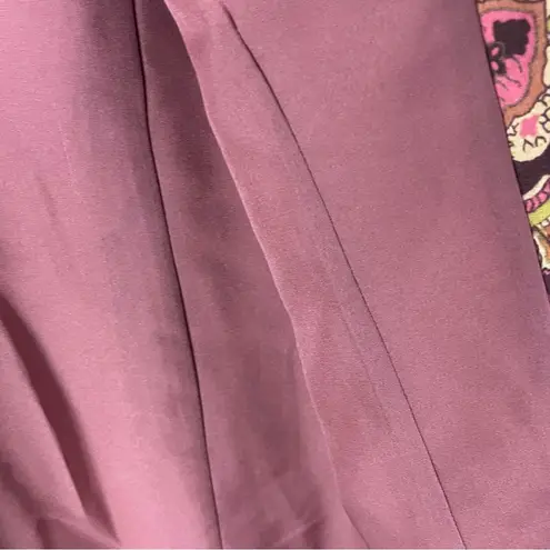 Soft Surroundings Suede Multicolored Long Sleeves Lined Tapestry Jacket Medium