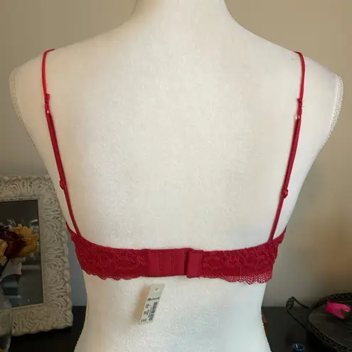 Honeydew® Intimates for Madewell Camellia Flower Lace Bralette size Large Red